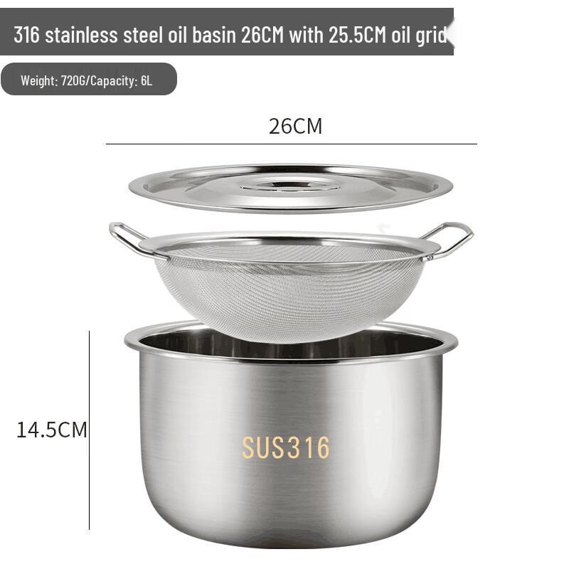 Naijiang Food-Grade 316 Stainless Steel Lard Storage Container