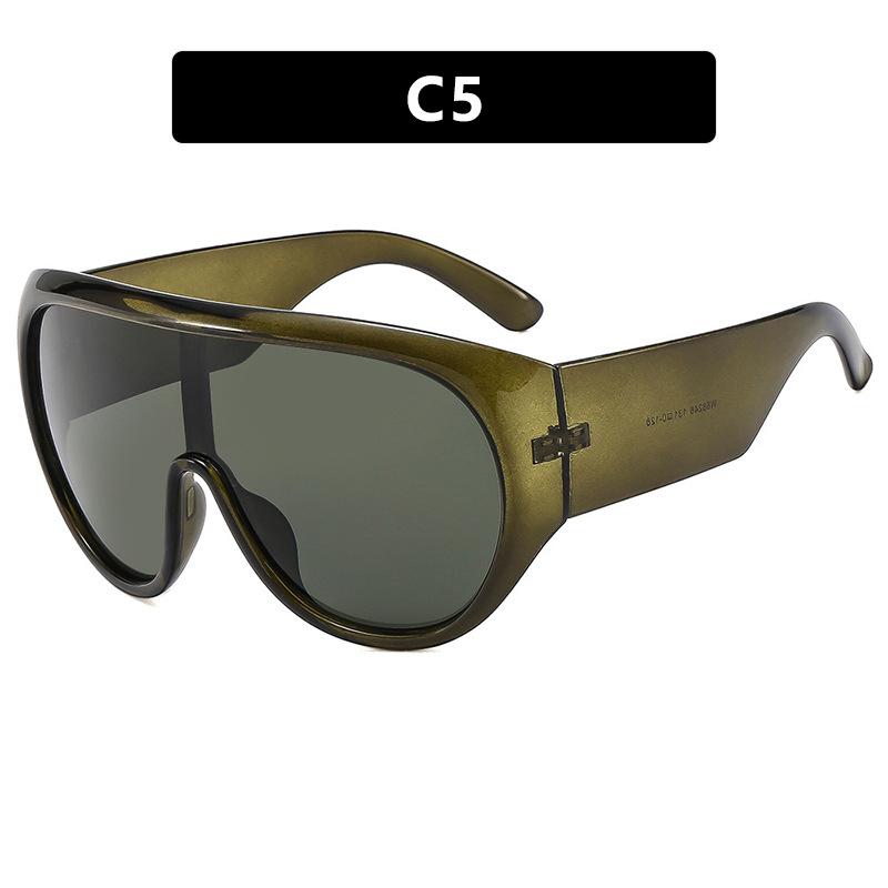 

Unisex Large Integrated Frog Frame Fashion Glasses Suitable for Daily Wear Street Photography And Driving зелёный