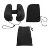 Inflatable Travel Pillow H Shaped Detachable and Washable Quick Fill with Storage Bag and Hat
