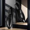 Men's Cross-Border Autumn Leather Shoes: Large Size Business Formal & British Casual Styles for Weddings and All-Match Occasions.