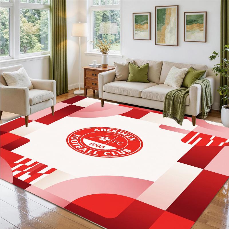 Aberdeen FC Design Crystal Velvet Rug Soft Decorative Mat for Bedroom Entrance
