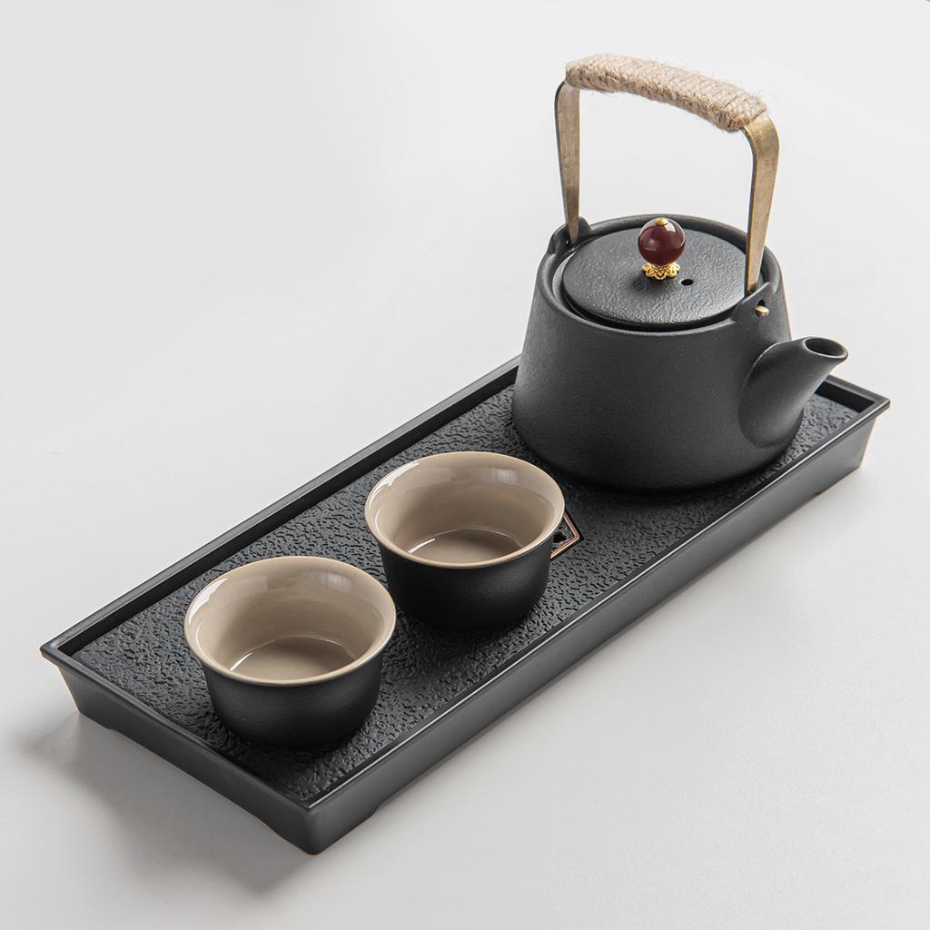 Kung Fu Tea Set Home One Pot Two Cups Tea Plate Small Ceramic Teapot Teacups Hotel Personal Small Sets Traveling