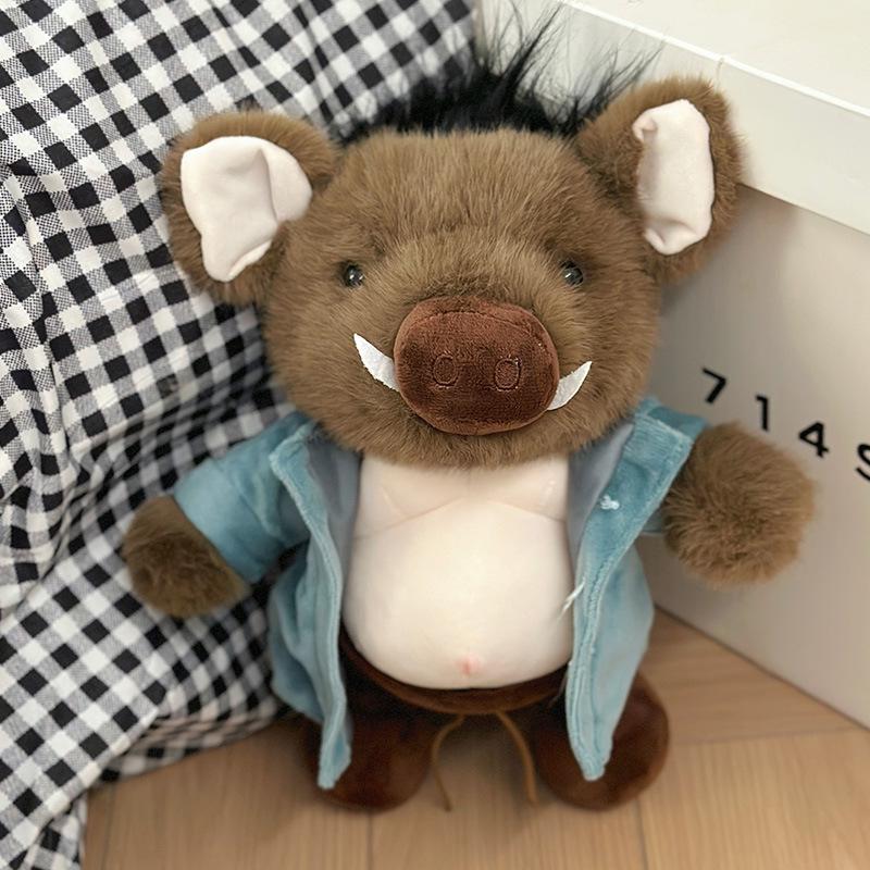 Internet Celebrity Style Black Myth: Wukong Zhu Bajie Plush Toy Backpack Pendant - Perfect Boyfriend Gift