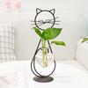 Metal Cat Flamingo Desktop Heart Glass Planter Terrarium Vase Stand Holder Indoor Hydroponic Propagated Plant Jars Garden Decor