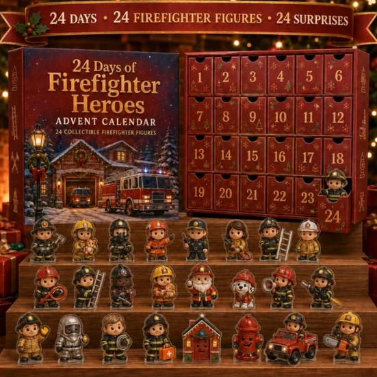 Weihnachtsgeschenk für Kinder 2026 Berufe Adventskalender, 24-Tage Countdown-Box mit Mini Berufs-Schreibtisch-Display Sammlerfiguren, Gemeinschaft