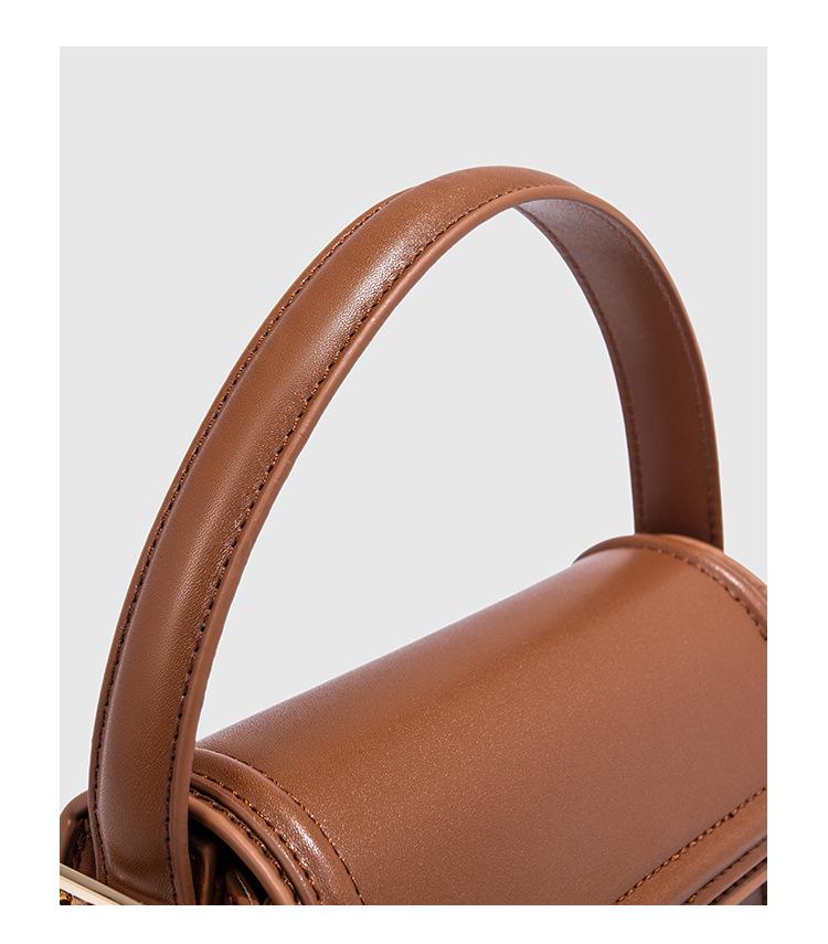 ZA Women's Mini Casual Crossbody Trapezoid Handbag in Black/Brown