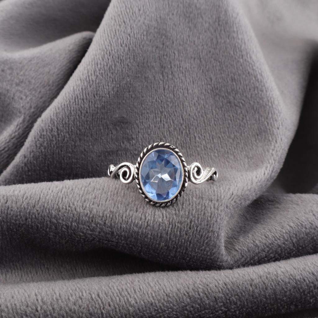 Tanzanite Handmade Gemstone Ring, 925 Solid Sterling Silver Ring Artisans Jewelry, Ring For Engagement Gift