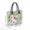  Watercolor Wild Floral Tote Bag Casual Large Capacity Daily Shoulder Handbag