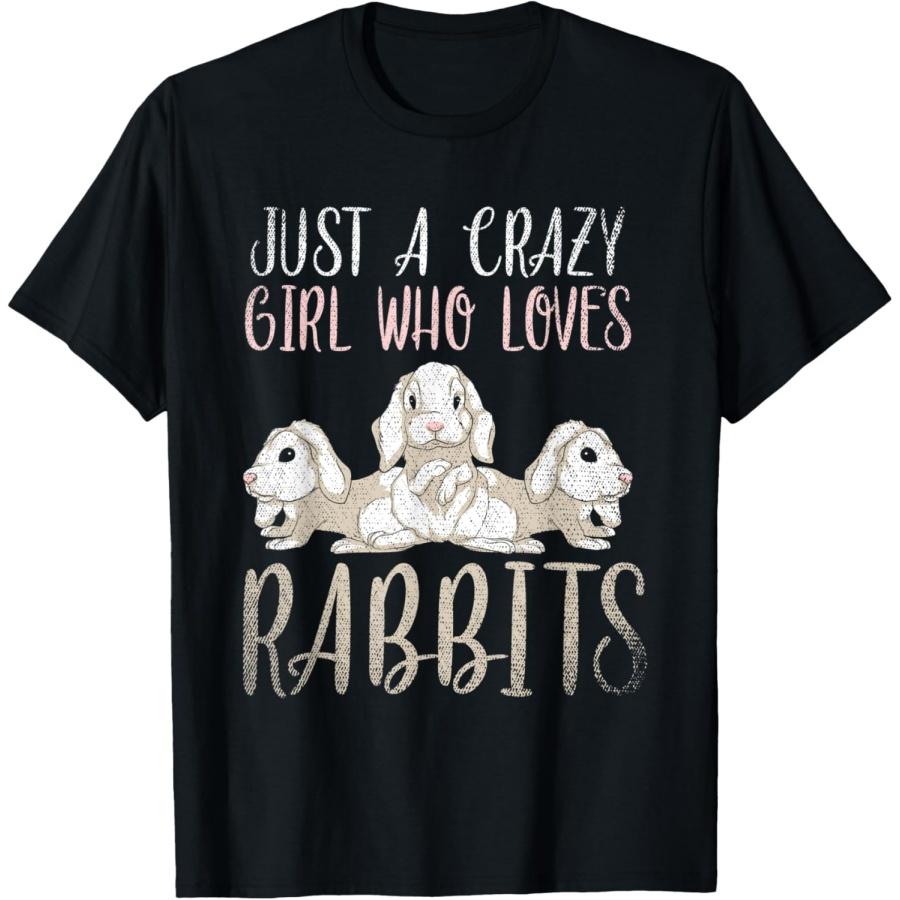 Animal Bunny Owner Women Just A Crazy Girl Who Loves Rabbits T-Shirt XXXXXL чёрный