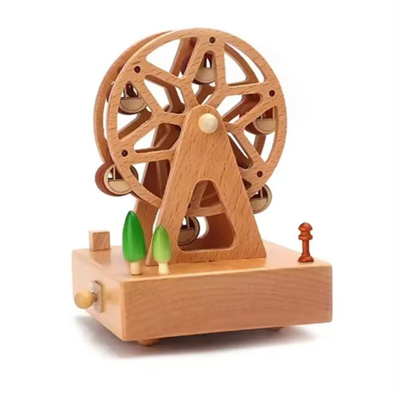 A25F-Wooden Dancer Music Box Musical Box Rotary Musical Box Home Decoration Birthday Gifts Valentine Gift