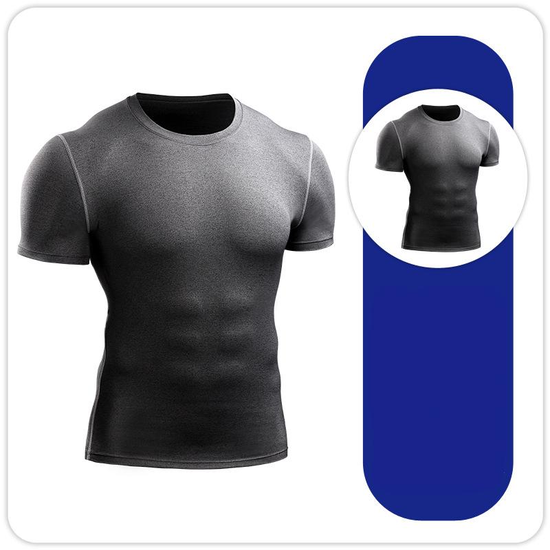 Men's Running T-Shirt Fitness Outdoor Tights Sports Short Sleeve Tops Quick-drying Shirts M L XL XXL 3XL 4XL