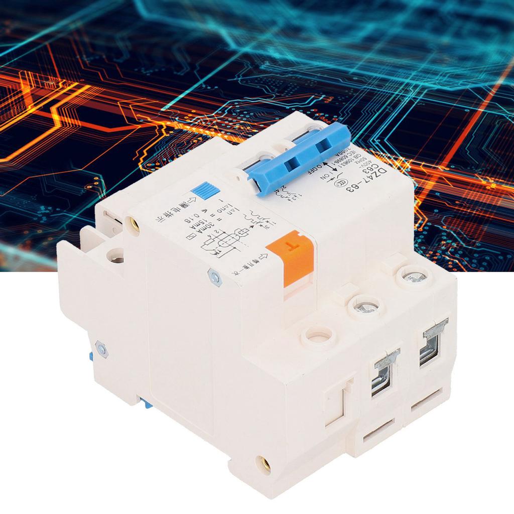 220V 2P63 Circuit Breaker Disconnector Electric Leakage Protection Switch 35mm Din Rail Mount