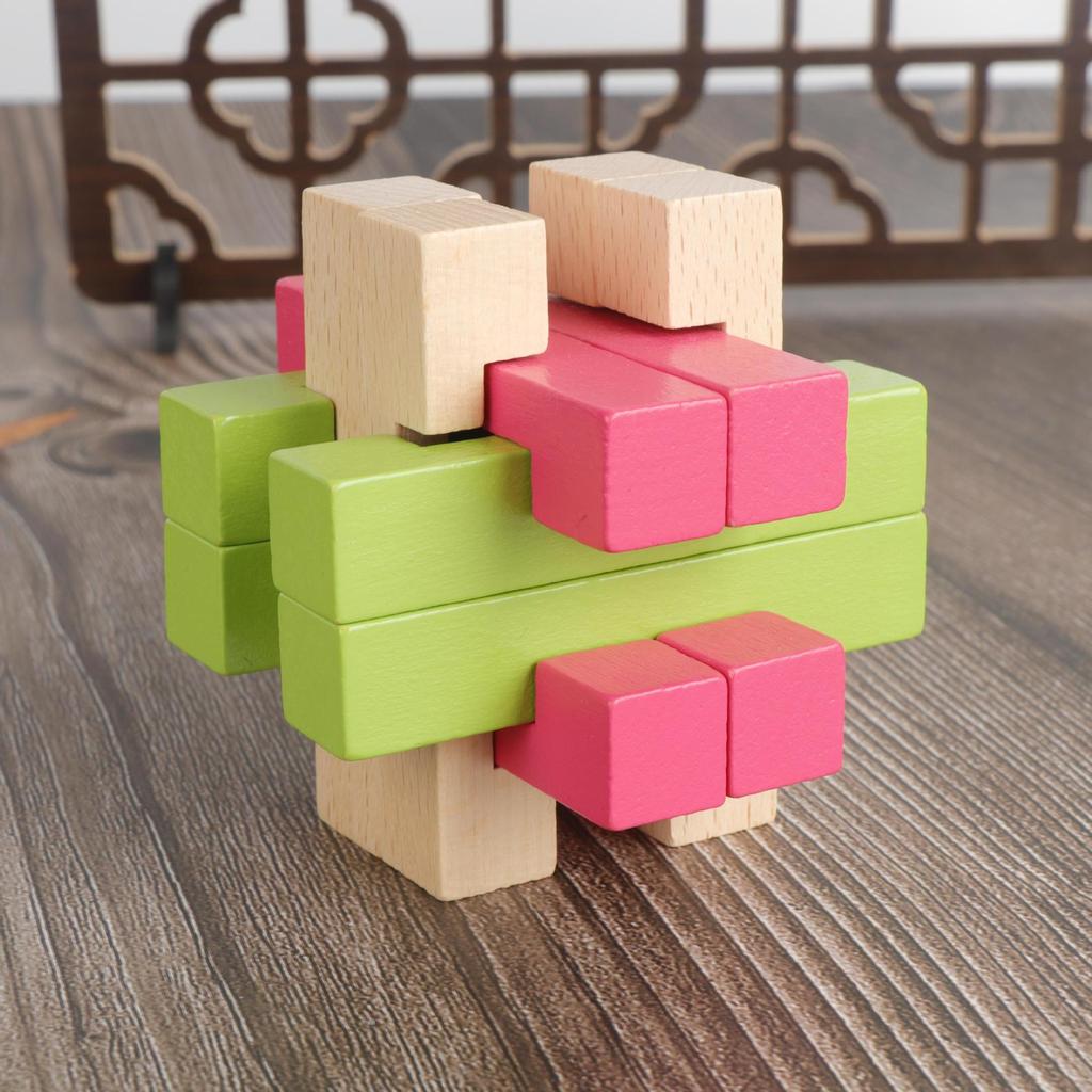 Kids' Educational Luban Lock IQ Puzzle Set: Assembly Toy for Stress Relief