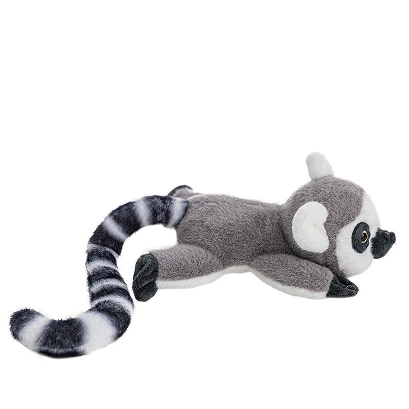 Cute Lemur Plush Toy Pendant Realistic Stuffed Animal Keychain For Backpack Bag Charm Souvenir Gift