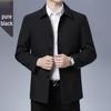 Men's Mid-Length Lapel Button-Up Jacket for Spring & Autumn