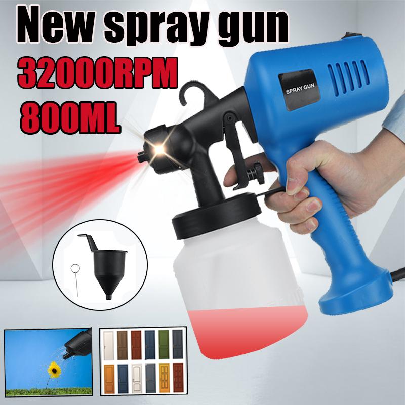 AC 220V Air Spray Guns Copper Motor 400W Electric Paint Sprayer Disinfection Blue 800ml
