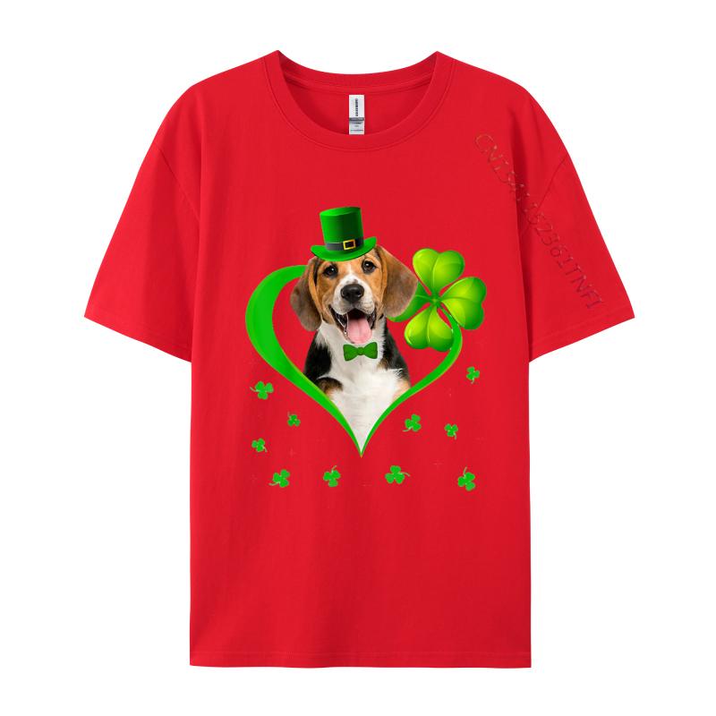 Beagle Dog St Patricks Day Tshirt Pride Gift Present Tee Funky Print T Shirt Cotton Men Tops Tees Birthday Gift