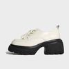 2025 Spring New Fashion Color Matching Platform Small Leather Shoes Women's British Style Front Lace-up Solid Color Loafers Huizhou Women's Shoes