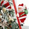 Electric Climbing Ladder Santa Claus Music Doll Christmas Ornament Decoration for Home Tree Hanging New Year Gift