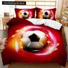 Fotbalový povlak na přikrývku Fotbalová dětská ložní souprava 3D povlak na přikrývku Kluci Dospívající Sportovní nadšenci Dvojitý Queen King Polyesterový povlak na přikrývku