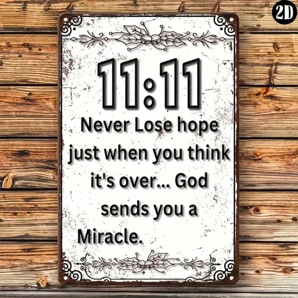 Vintage "Never Lose Hope" Wall Plaque Decor for Home Cafe Man Cave Sign