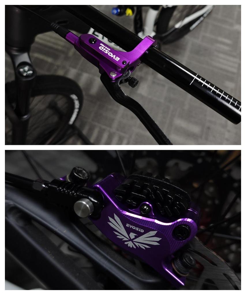 Freno a Disco Idraulico a Quattro Pistoni in Alluminio CNC EVOSID per Mountain Bike (DH/XC)