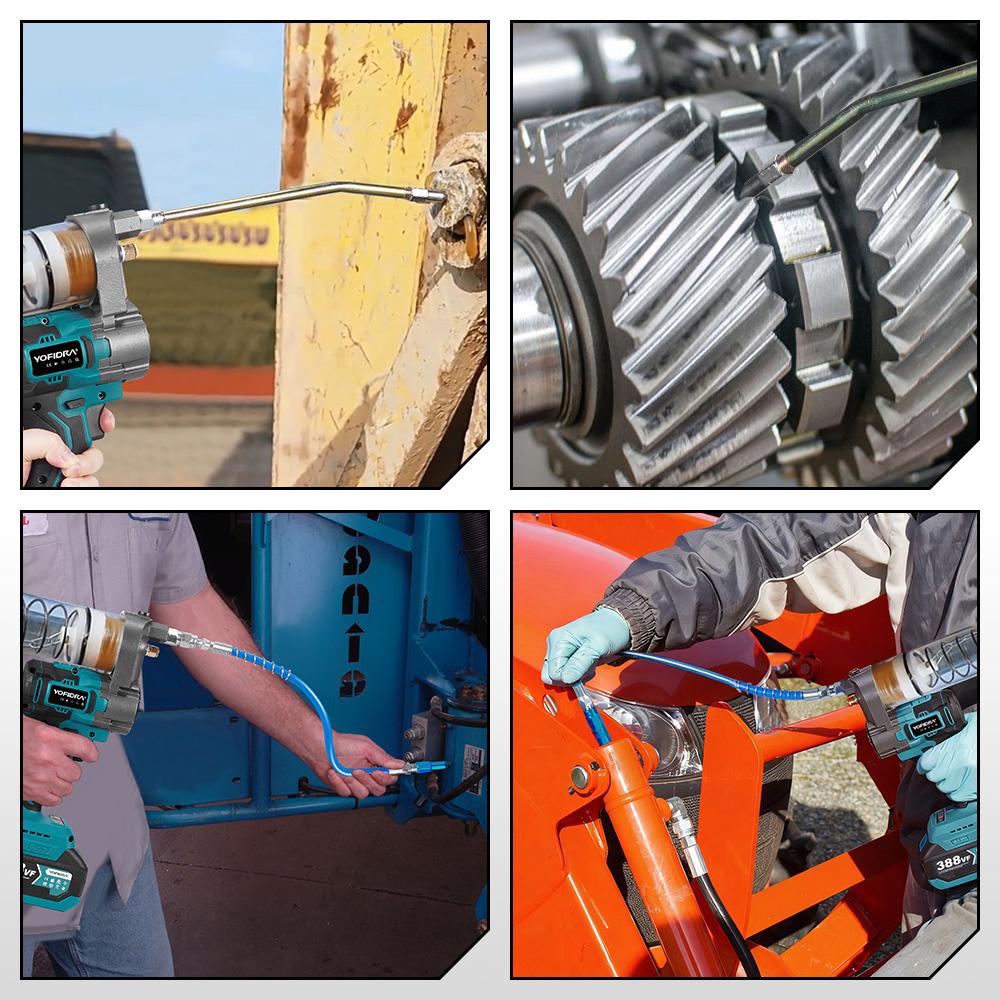 YOFIDRA 15000PSI 103Mpa Electric Grease Gun High Pressure Lubricating Oil Injector Machine Grease Gun For Makita 18V Battery Pin