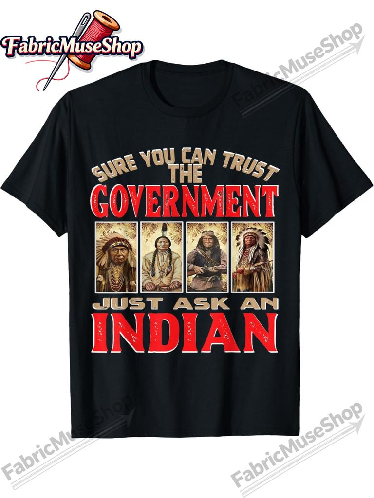 Local American Indian T-Shirt | Casual Crew Neck with Heat Transfer Printing, Regular Fit and Short Sleeves