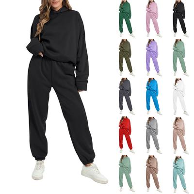 Women's  Two Piece  Sets It Long Sleeve Hoodies Pullover Sweatshirt Sweatpant Casual Workout Tracksuit
