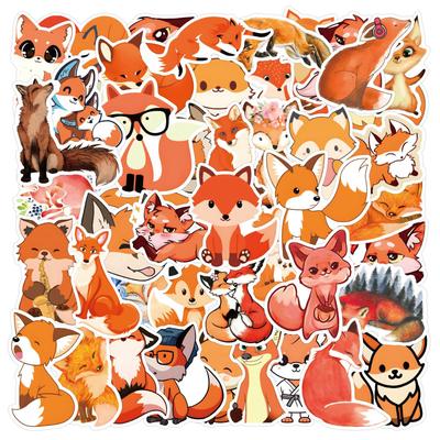 60 Cartoon Cunning Fox Cute DIY Decorative Stickers Suitcase Refrigerator Car Personality Stickers