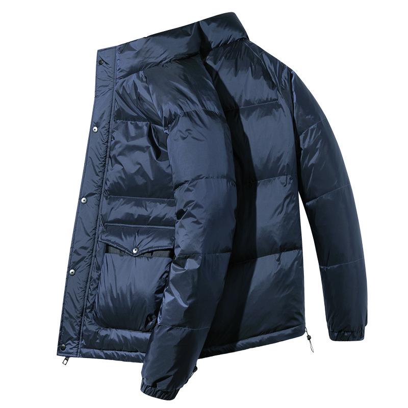 Men's Winter Down Jacket 2025: Short Style, Casual Plus Size with Stand Collar, Thickened Outerwear