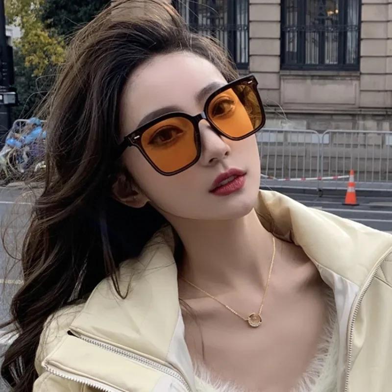 Women Men Luxury Korean Square Frame Sunglasses New Vintage Female Outdoor Eyewear Sunscreen UV400 Sunglasses