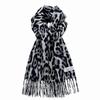 Windproof Leopard Scarf Thickened Winter Scarf Vintage Style Cashmere Scarf  Women
