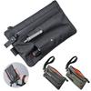Weatherproof Men's Functional Wallet External Slots RFID Blocking Credit Card Holder with Wristband Zipper Clutch
