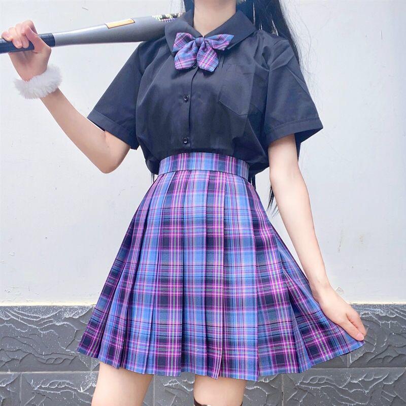 E-sports Girl Ready-to-Ship JK Uniform Pleated Mini Skirt - Japanese Academy Style