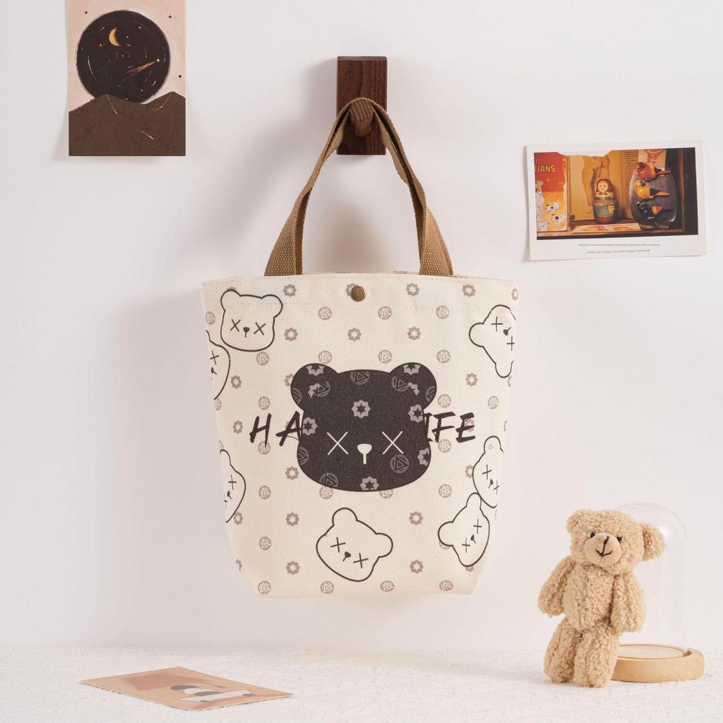 Luxuriöse Tragetasche aus Canvas mit Cartoon-Motiv – großes Fassungsvermögen, Geburtstagsgeschenk für Babys und Kinder