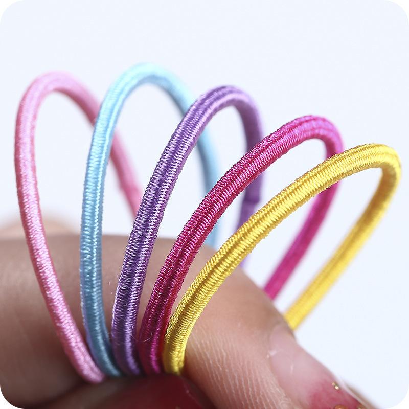 Spring sweet children's jewelry candy color tie hair rubber band girls do not hurt hair cute colored hair band