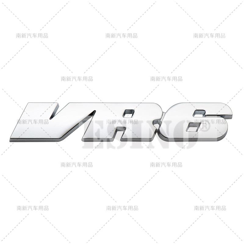 AABIP1 Car Styling 3D VR6 Metal Chrome Zinc Alloy Emblem Body Badge Sticker for Volkswagen Golf R32 Passat CC R36 GT Touareg Phaeton