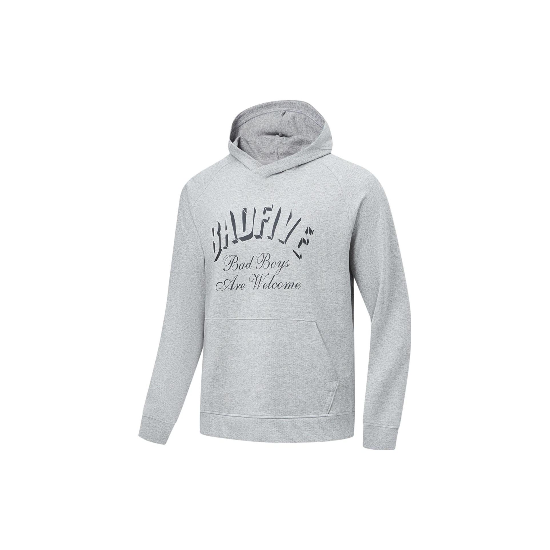 

Li Ning Badfive Letter Print Pullover Sweatshirt Unisex sweatshirt Flower-Gray AWDT887-2 XXL
