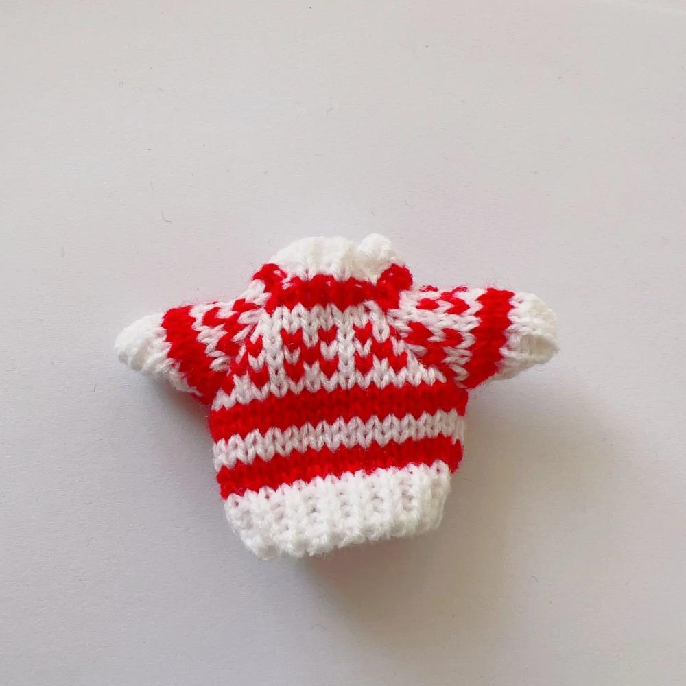 1 Stk. Heißverkauf 10cm Schulleiter Hundebekleidung Miniaturpullover für 1:8 Bjd Spielzeugpuppe Pullover Puppe Weihnachten Tragen Zubehör