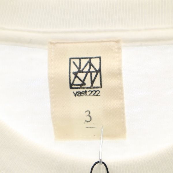 unused VAST222 18ss made in Japan Print Long sleeve sweat trainer 3 white Men's Used