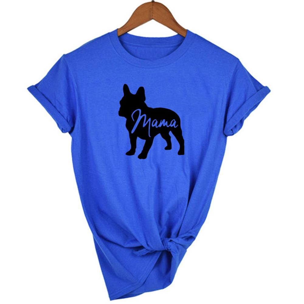 French Bulldog Mama Print T Shirt For Dog Owners Dog Mom Pet Lover Mom Life Mother