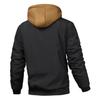 2025 New Quilted Men's Hoodie Jacket - Stylish Spring to Winter Faux Two-Piece Design