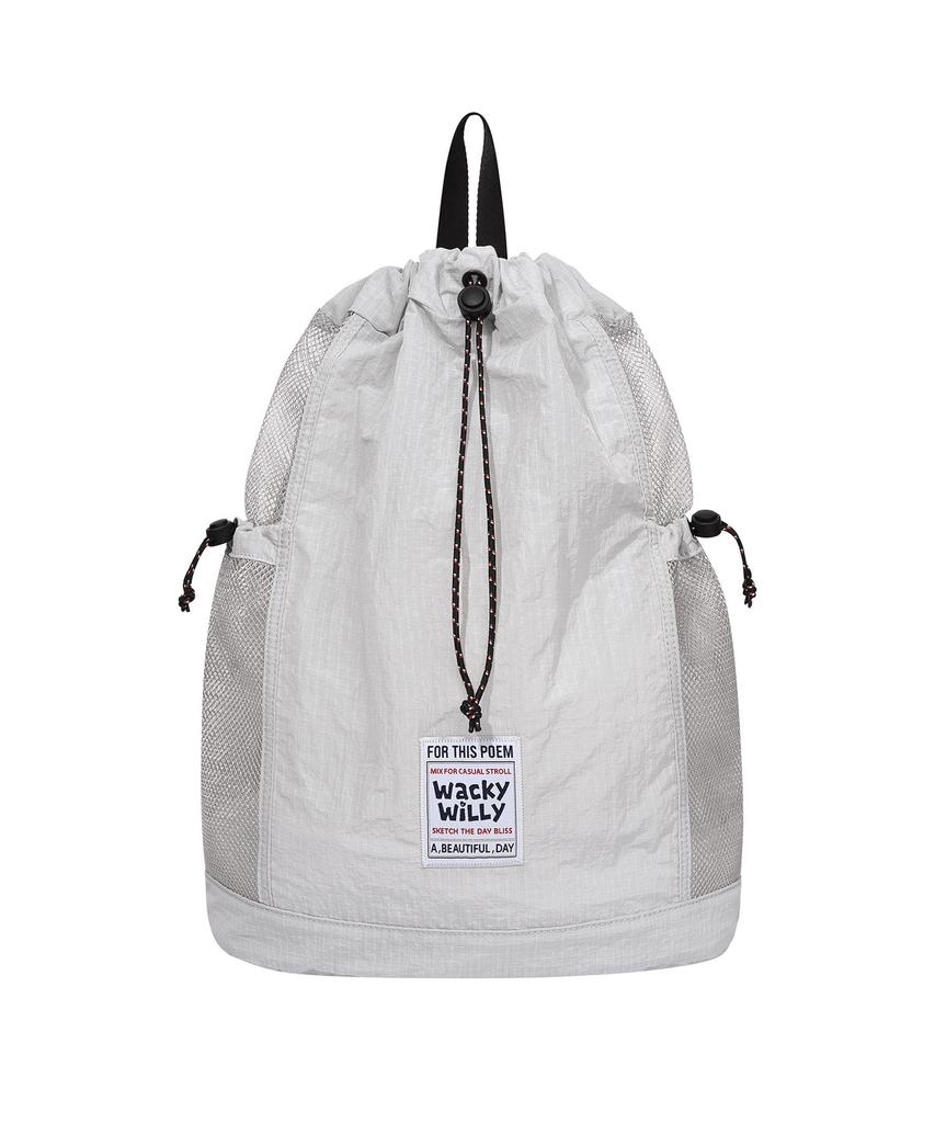 Wacky Willy String Draw Light Backpack Grey