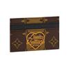 X Nigo Double Classic Monogram Striscia Verticale Logo a Cuore Tela Rivestita Portacarte Unisex Portacarte Marrone M81006