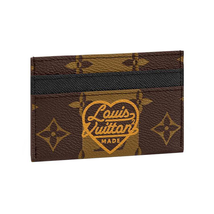 

Louis Vuitton X Nigo Double Classic Monogram Vertical Stripe Heart Logo Coated Canvas Card Holder Unisex Card Holder Brown M81006 Box(Basic Set+Box)