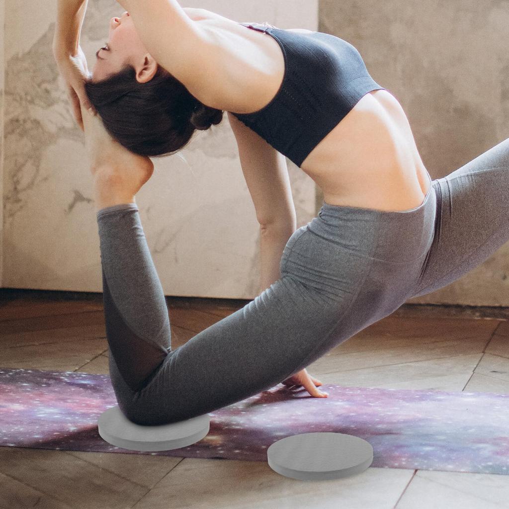 OUNONA Yoga Knee Yoga Knee Protection Sports Wrist Support Cushion Single 17cm x Gray Pads, 2-Piece Set, Cushion, Non-Slip Pads, Round, Thick,