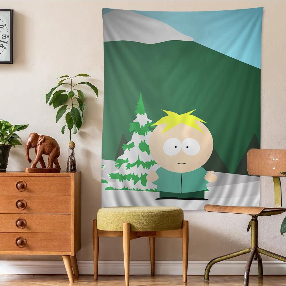 Cartoon SSouth Cute PPark Chart Tapestry for Living Room Home Dorm Decor Art Home Decor