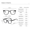 Anti-blue Light Glasses Simple Square Eyewear Women Men Daily Leisure Eyeglasses Blue Light Blocking Man Lady Computer Eyeglas