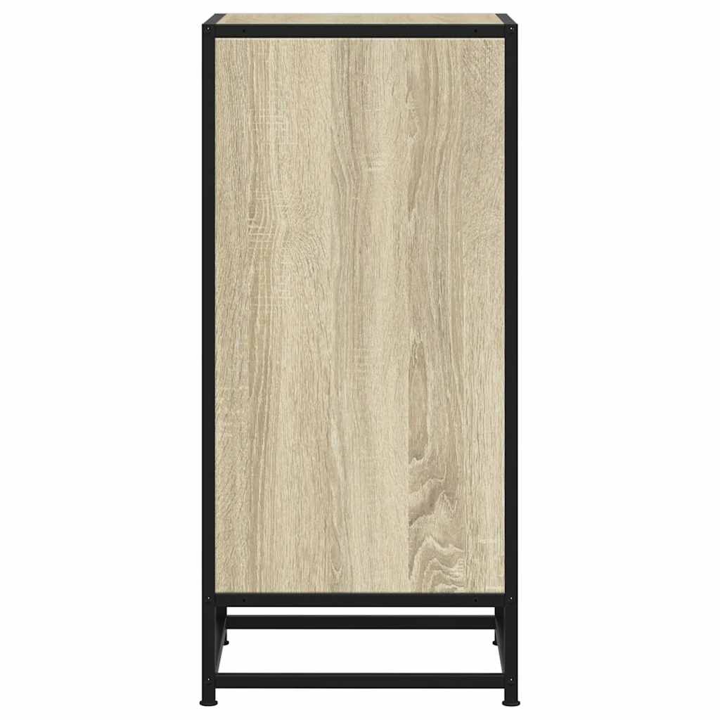 Sideboard In Sonoma Oak Finish 14 X 13.8 X 29.9 In (35.5 X 35 X 76 Cm) Made of Engineered Wood and Metal